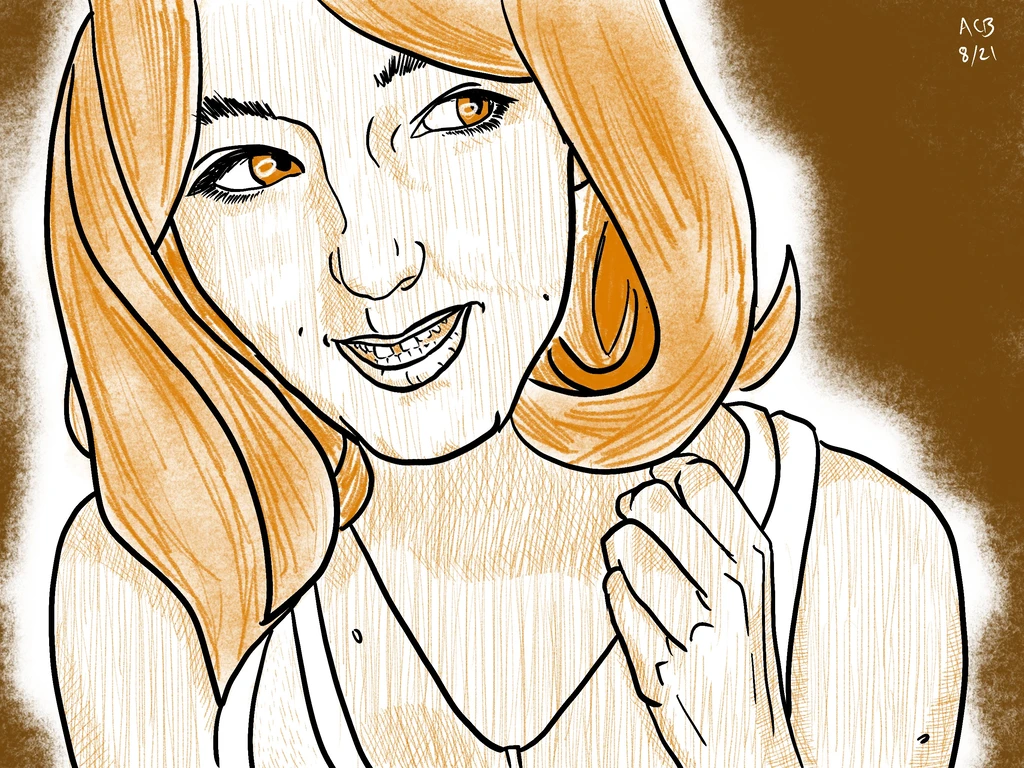 Sketch of Aftyn Rose as the Spirit of Air