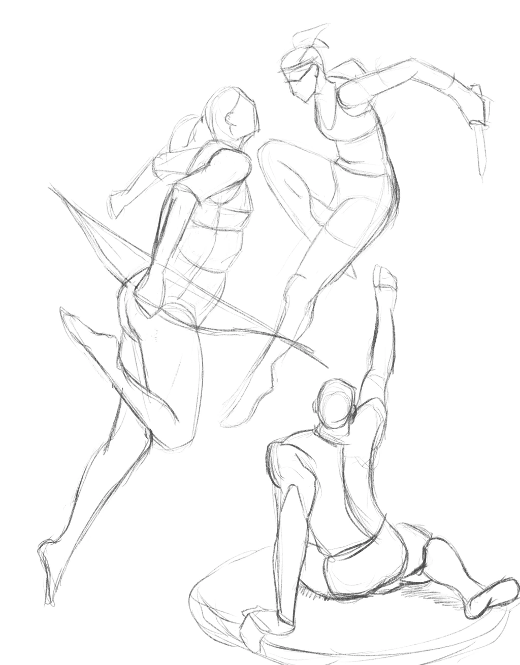 Three figure sketches