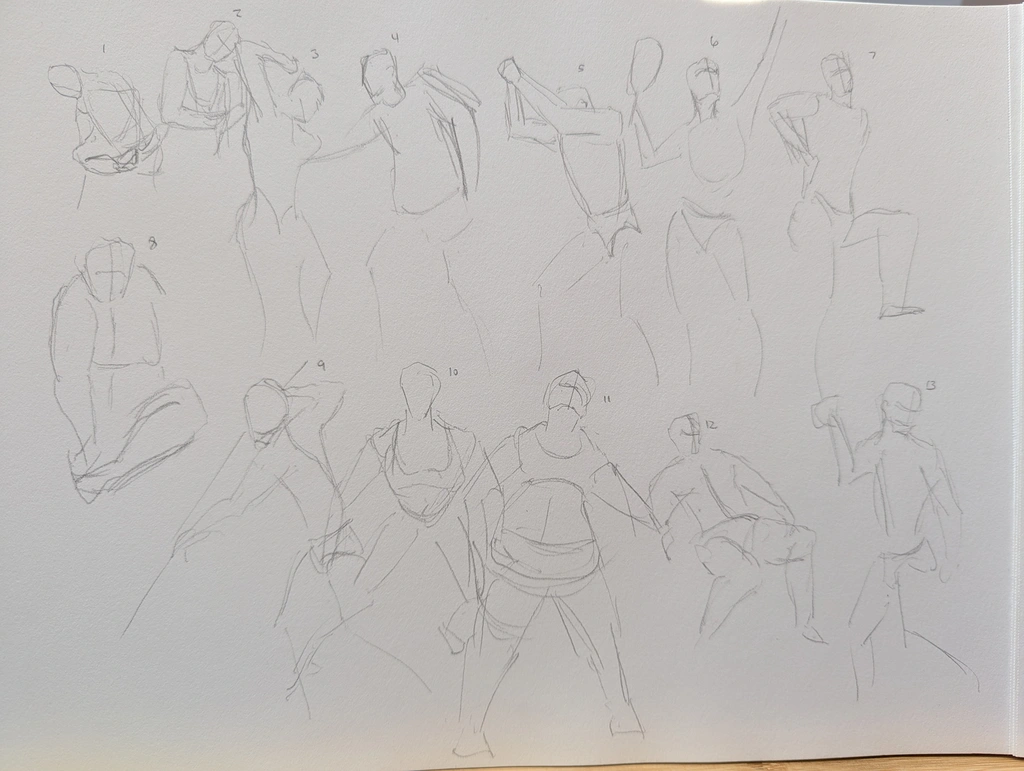 13 shabby 1 minute gesture drawings