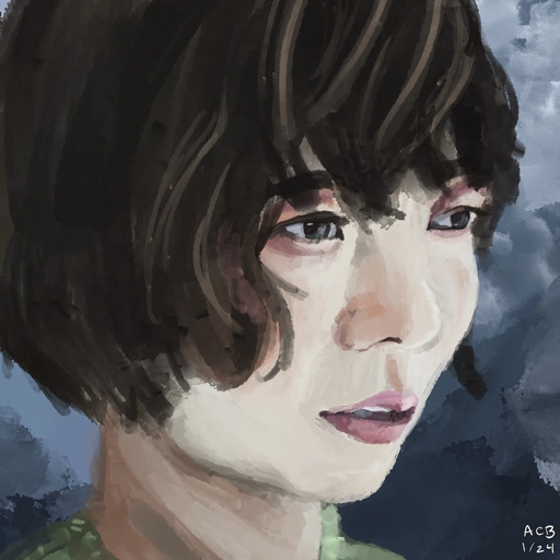 Painted portrait of actor Bae Doo Na