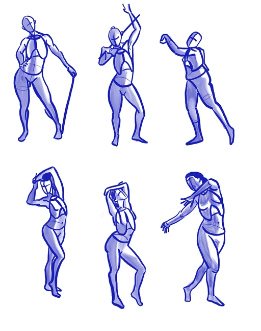 6 gesture drawings